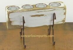Four Hole Sugar Mold Candle Holder White Four Hole Sugar Mold Candle Holder White