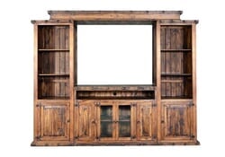 Old West Rustic Entertainment Center w/ Straight Bridge Old West Rustic Entertainment Center w/ Straight Bridge