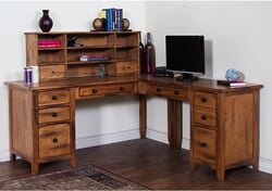 Arizona Rustic Oak L-Shape Desk Arizona Rustic Oak L-Shape Desk