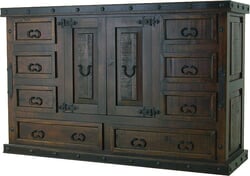 Granada Rustic Dresser with Cabinet Doors Granada Rustic Dresser with Cabinet Doors
