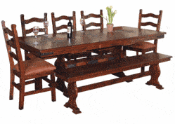 Durango Trestle Dining Table Set Durango Trestle Dining Table Set