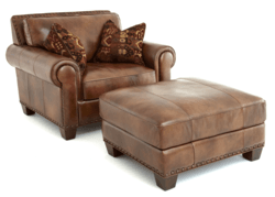 Santa Fe Leather Chair and Ottoman Santa Fe Leather Chair and Ottoman