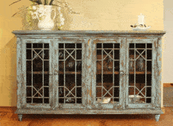 Rustic Vintage Turquoise Console Table Rustic Vintage Turquoise Console Table