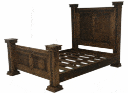 El Paso Rustic Bed w/ Iron El Paso Rustic Bed w/ Iron
