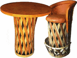 Equipale Bar Table and Bar Stool Set Equipale Bar Table and Bar Stool Set