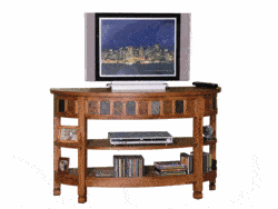 Arizona Rustic Oak Curved Entry & TV Console Table Arizona Rustic Oak Curved Entry & TV Console Table