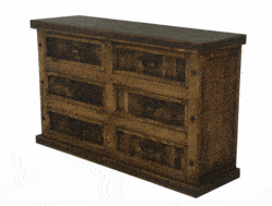 El Paso Rustic 6 Drawer Dresser El Paso Rustic 6 Drawer Dresser