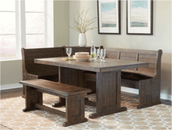 Toledo Rustic Breakfast Nook Set Toledo Rustic Breakfast Nook Set