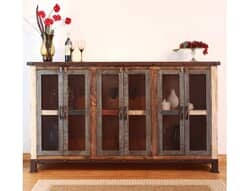 Aspen Antique Multi Color Console Cabinet 71" Aspen Antique Multi Color Console Cabinet 71"