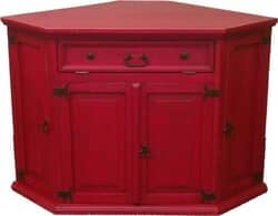Santa Fe Antique Red Rustic Corner TV Stand Santa Fe Antique Red Rustic Corner TV Stand