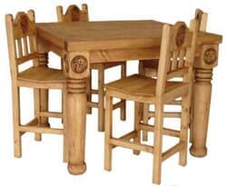 Hacienda Rustic Square Gathering Table W/ Stars Hacienda Rustic Square Gathering Table W/ Stars