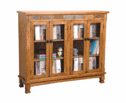 Arizona Rustic Oak Four Door Bookcase Arizona Rustic Oak Four Door Bookcase