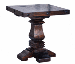 Granada Rustic Pedestal End Table Granada Rustic Pedestal End Table