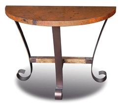 Ridge Half Moon Copper Console Table Ridge Half Moon Copper Console Table
