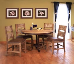 Aspen Antique Multi Color Round Table Set Aspen Antique Multi Color Round Table Set