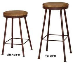 Laredo Wrought Iron Swivel Round Bar Stools Laredo Wrought Iron Swivel Round Bar Stools
