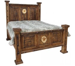 Old West Rustic Oasis Bed W/ Star Old West Rustic Oasis Bed W/ Star