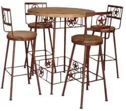 Santa Fe Rustic Pub Table Set W/ Stars Santa Fe Rustic Pub Table Set W/ Stars