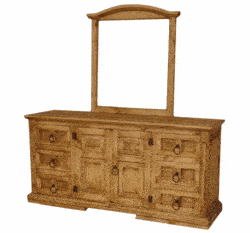 Santa Fe Rustic Dresser W/ Mirror Frame Santa Fe Rustic Dresser W/ Mirror Frame