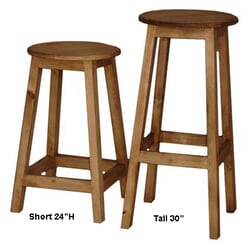 Barro Rustic Pine Wood Bar Stool Barro Rustic Pine Wood Bar Stool