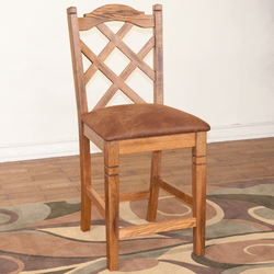 Arizona Rustic Oak Double Cross Bar Stool Arizona Rustic Oak Double Cross Bar Stool