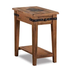 Arizona Rustic Oak Slate Top Chair-Side End Table Arizona Rustic Oak Slate Top Chair-Side End Table