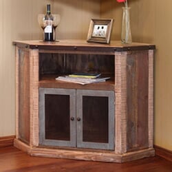Aspen Antique Multi Color Corner TV Stand Aspen Antique Multi Color Corner TV Stand