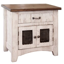 Puebla Rustic White Wash Night Stand Puebla Rustic White Wash Night Stand