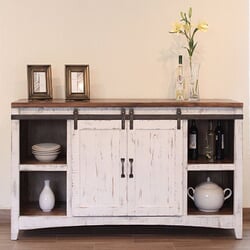 Puebla White Wash Credenza Console Puebla White Wash Credenza Console