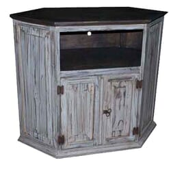 Rustic Wood Corner White TV Stand Rustic Wood Corner White TV Stand