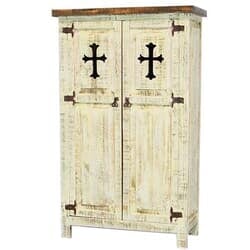 San Carlos White Cabinet With Cross San Carlos White Cabinet With Cross