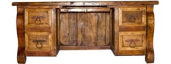 Colonial Rustic Desk Credenza w/ Tray Colonial Rustic Desk Credenza w/ Tray