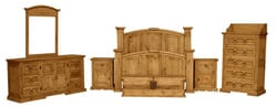 Santa Fe Rustic Bedroom Set w/ Rustic Trunk Santa Fe Rustic Bedroom Set w/ Rustic Trunk