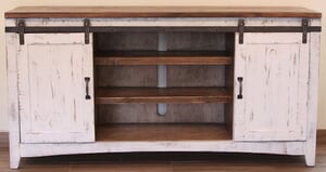 Puebla White Wash Credenza Console Puebla White Wash Credenza Console