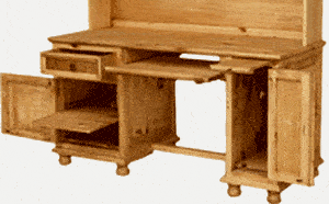 Santa Fe Rustic Wood Computer Desk w/ Legs Santa Fe Rustic Wood Computer Desk w/ Legs