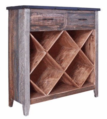 Aspen Antique Multi-Color Bookcase and Wine Rack Aspen Antique Multi-Color Bookcase and Wine Rack