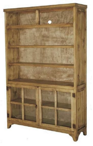 Rustic Bookcase, Pine Wood Bookcase and Rustic Shelves