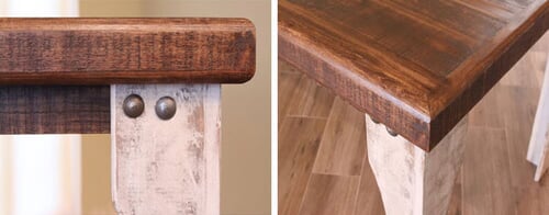 Puebla Rustic Two Tone Dining Table Puebla Rustic Two Tone Dining Table