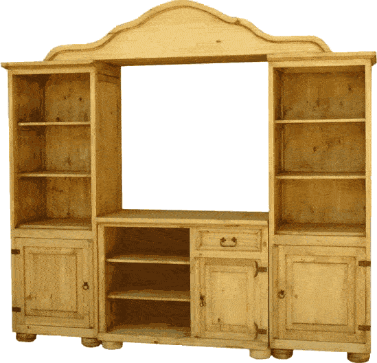 Pine Entertainment Center, Wood Entertainment Center