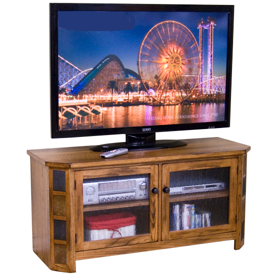 Rustic Oak 52" TV Console, Rustic 52" TV Console, Oak TV Console