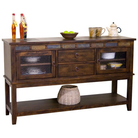 Buffet Server, Rustic Buffet Server, Oak Buffet Server