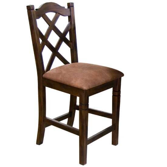Rustic Bar Stool With Back, Counter and Pub Height Bar Stool