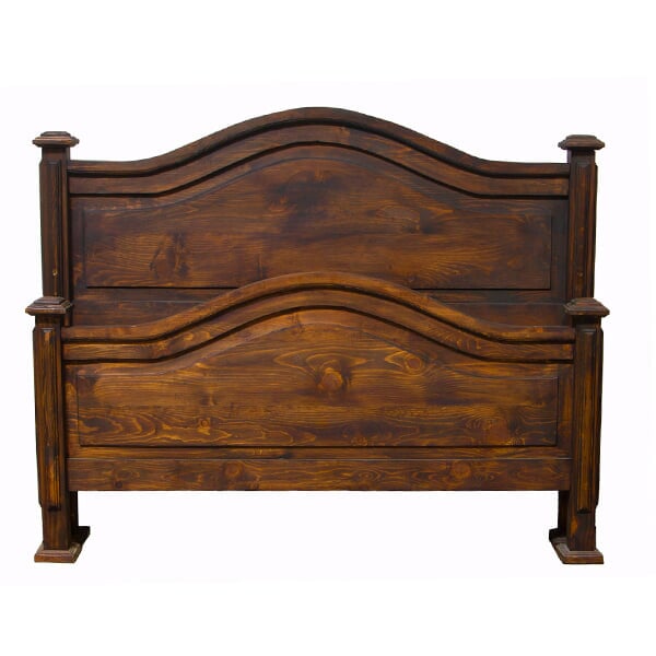 Rustic Bed Frame Wood Pine Roma Rustic Bed Frame Dark Stain
