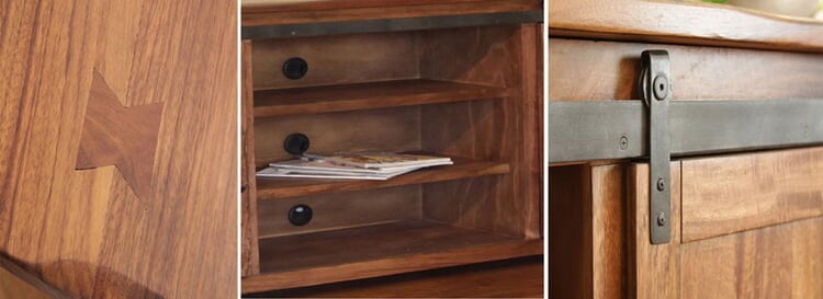 Parota Rustic 60" TV Stand W/ Cabinet Doors Parota Rustic 60" TV Stand W/ Cabinet Doors