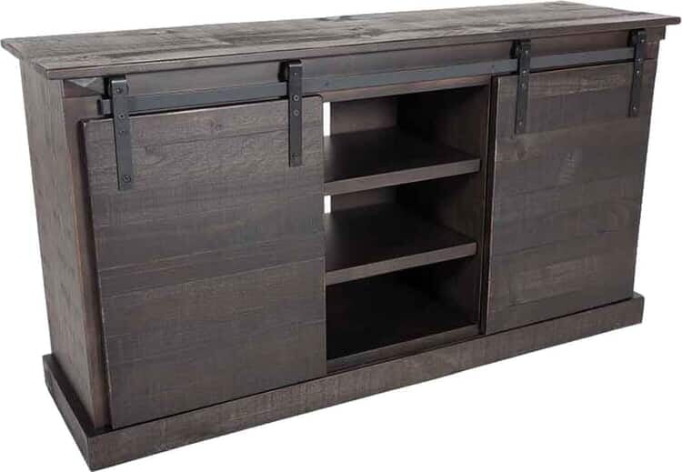 Black Barn Door TV Console, Barn Door TV Stand, Farm Door TV Console