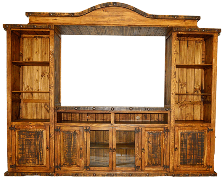 Rustic Entertainment Center Rustic Wall Unit Rustic Center   Old West Rustic Entertainment Center 22 