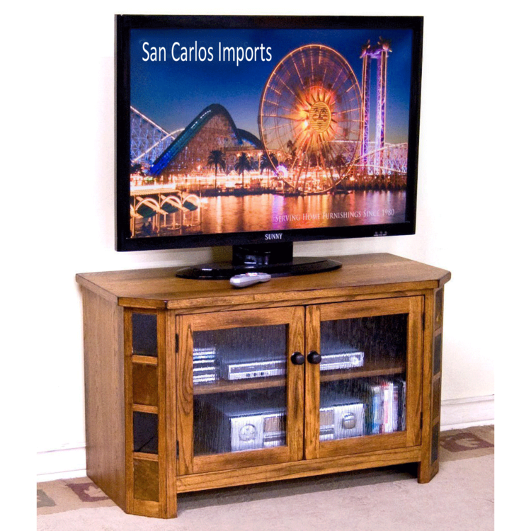 Rustic Oak 42" TV Console, Rustic 42" TV Stand, Oak TV Console