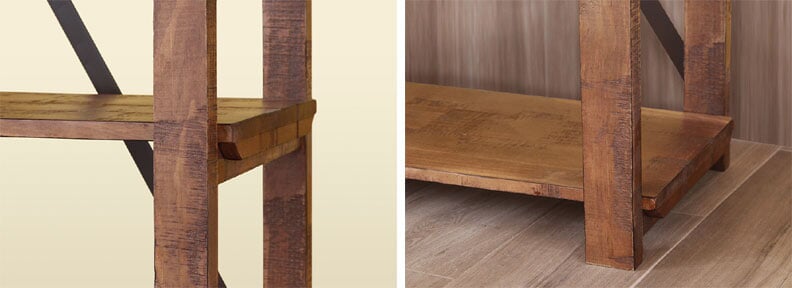 Sierra Rustic Open Bookcase W/ 5 Shelves Sierra Rustic Open Bookcase W/ 5 Shelves